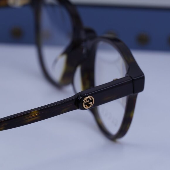 Gucci GG0556OJ 002 Square Eyeglasses - Havana 47mm - Picture 10 of 11